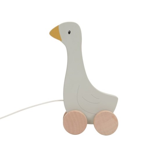 Little dutch hout trekfiguur gans